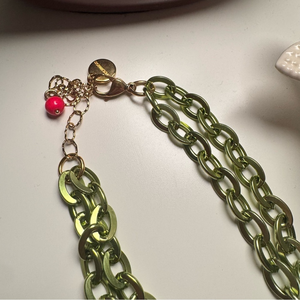 Gold‎ heart Y2k chain necklace , 2000s nostalgia, chunky trendy necklace - Picture 7 of 9